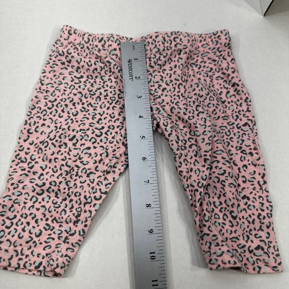 Avon Girl's Size 12 Month 2 Piece Top And Pant Set Animal Print Pink Preowned - Picture 15 of 16
